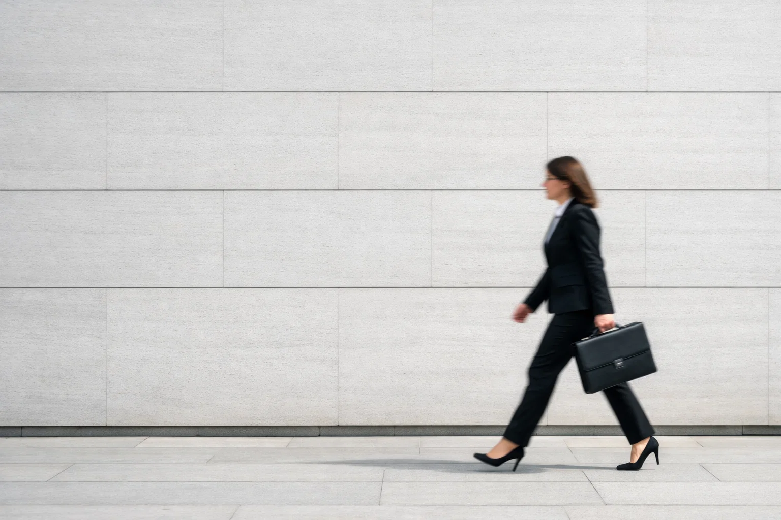 A Business woman holding a briefcase is going to work or business meeting.A concept for Work and Career